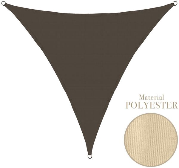 Anndora Sonnensegel 36 x 36 x 36 - anthrazit dreieckig Polyester