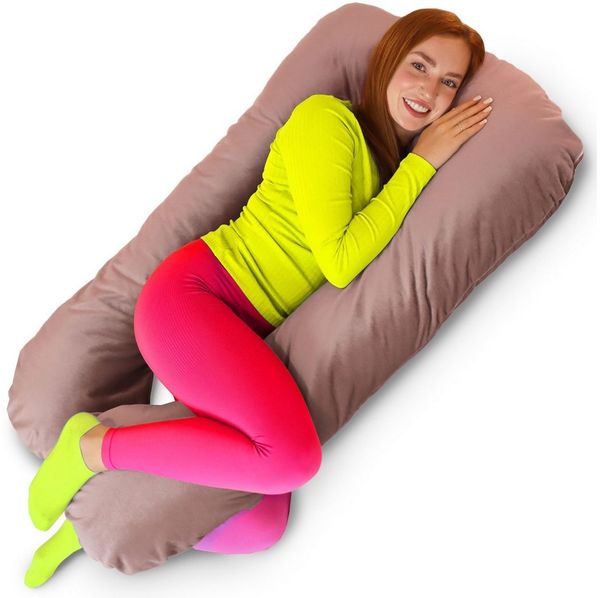 Amilian Seitenschläferkissen Stillkissen XXL Schwangerschaftskissen, Set, 1-tlg, Pregnancy Pillow, geräuscharme Füllung abnehmbarer Bezug mit Reißverschluss