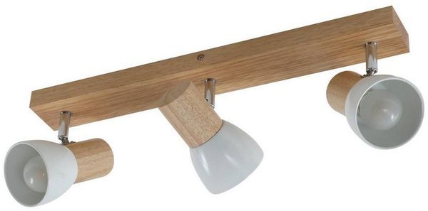 Lindby Deckenstrahler Thorin, Holz IP20, 3 x 40 W