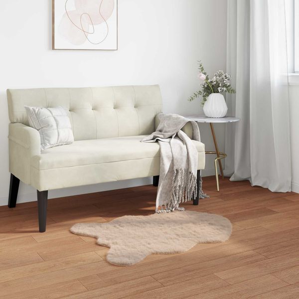 vidaXL Rutschfester Teppich aus Kunstkaninchenfell OLITE Taupe 42021761