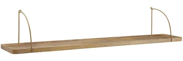 Kadima Design Wandregal "Tevere": Industrie-Stil, Mango Massivholz/Eisen, 100x25x22 cm. 120x22x25 cm Bild 6