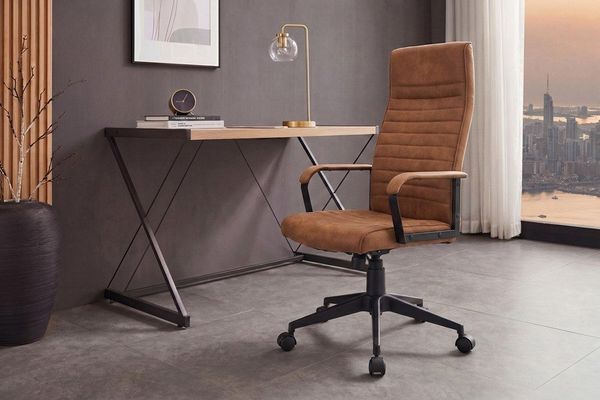 riess-ambiente Bürostuhl LAZIO vintage braun/schwarz - Microfaser, Metall, drehbar, Gaming (Einzelartikel, 1 St), Moderner Gamingstuhl auf Rollen - ideal für Schlaf- und Arbeitszimmer