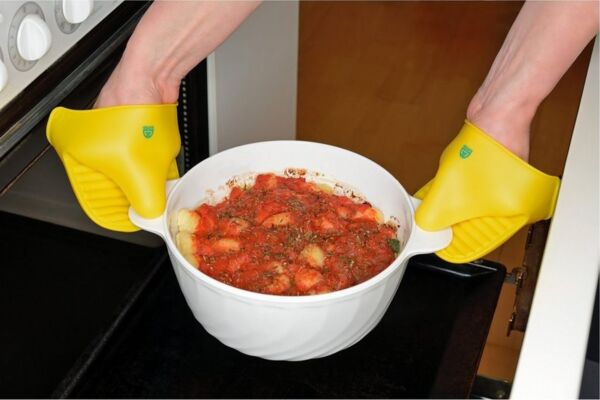 GRÄWE Universaldeckel GRÄWE Topfhandschuhe aus Silikon, 2er Set