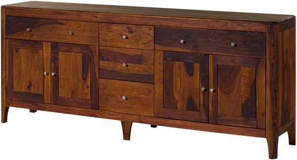 Sideboard Sheesham 200x40x80 walnuss geölt BROOKLYN #29