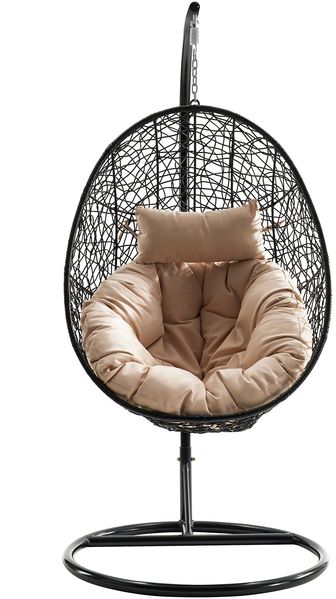 Hängesessel Bordia (Farbe: Schwarz / Kissen: Beige) Bild 2