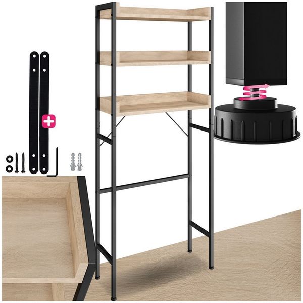 tectake Badregal Badezimmerregal, Einzelstück, Industrial Style