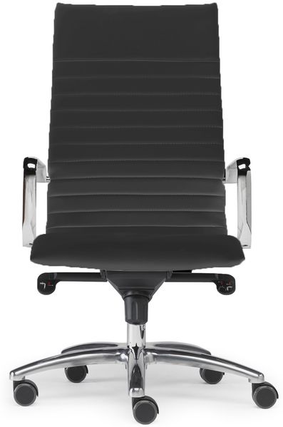 Drehstuhl Schreibtischstuhl Design Büro + Homeoffice mit Hartbodenrollen Schwarz