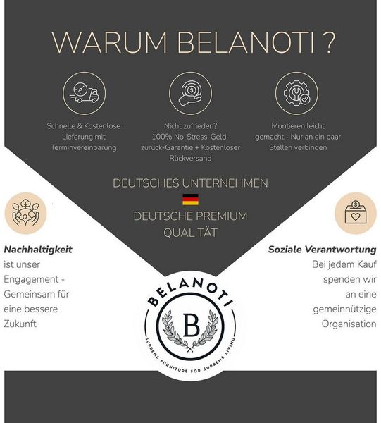 Belanoti Boxspringbett Age (Boxspringbett 160x200 Eiche 7-Zonen Taschenfederkern Matratze, inkl Visco Topper Bett 160x200 in der Farbe Grau H2/H3 Polsterbett), Hotelbett mit Massivholz Eiche Massivholzbett Bild 3