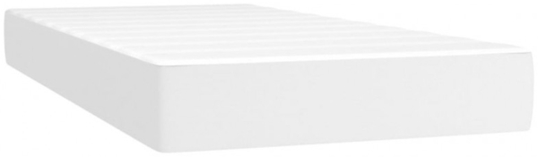 vidaXL Boxspringbett mit Matratze Weiß 90x190 cm Kunstleder 3130632 Bild 5