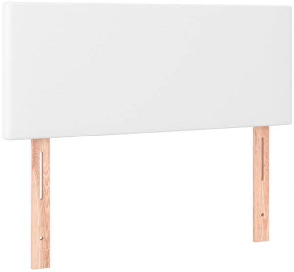 vidaXL Boxspringbett mit Matratze Weiß 90x190 cm Kunstleder 3130632 Bild 6