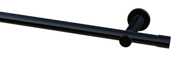 Garduna Gardinenstange Gardinenstange Ø 20mm, kürzbar, Metall, 1-lauf, Gardinenstange komplett, hochwertig, Fixmaß, 20mm Vorhanstange