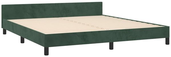 vidaXL Bettgestell mit Kopfteil Dunkelgrün 180x200 cm Samt 3125772 Bild 5