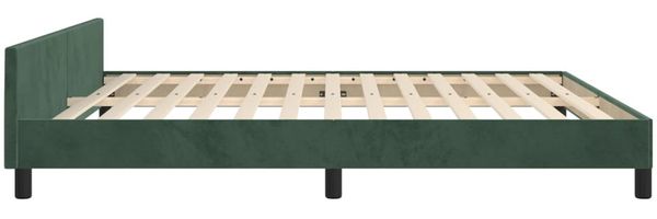 vidaXL Bettgestell mit Kopfteil Dunkelgrün 180x200 cm Samt 3125772 Bild 7