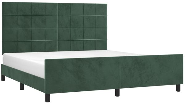 vidaXL Bettgestell mit Kopfteil Dunkelgrün 180x200 cm Samt 3125772 Bild 3