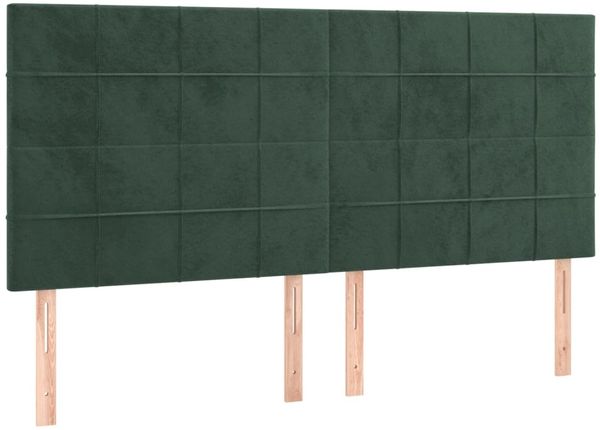 vidaXL Bettgestell mit Kopfteil Dunkelgrün 180x200 cm Samt 3125772 Bild 8