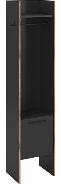 Garderobenschrank >Bueno< in Basalt - 42x189x37cm (BxHxT)