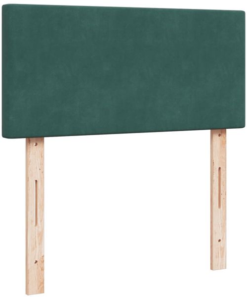 vidaXL Boxspringbett mit Matratze Dunkelgrün 90x200 cm Samt 3286207 Bild 8