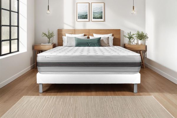 Matratzenset VITAL SPRING RECOVER 140 x 220 cm Bettrahmen Kit weiß