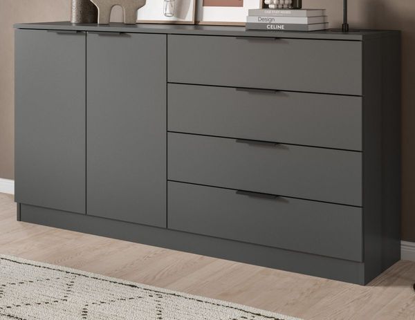 Sideboard Swan in grau 148 x 80 cm