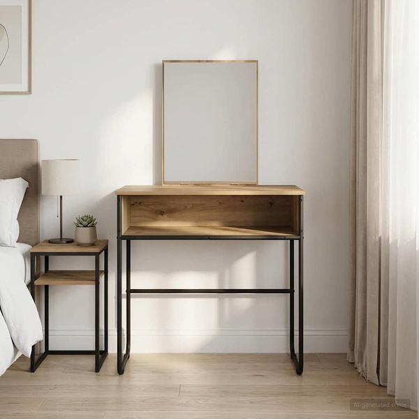 vidaXL Schminktisch Artisan-Eiche 81 x 40 x 131 cm Holzwerkstoff 8007694