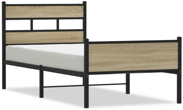 vidaXL Bettgestell ohne Matratze Sonoma-Eiche 90x200 cm Holzwerkstoff 4017283