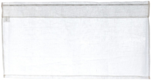 beties Scheibengardine Leinen (1 St), Stangendurchzug, halbtransparent, 100% Leinen, Bistrogardine 45x85 cm Landhausstil mit Tunnelaufhängung Fertiggardine