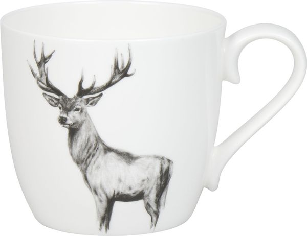 KÖNITZ 1120573019 Becher Amazing Animals - Hirsch 425 ml aus Bone China Porzellan