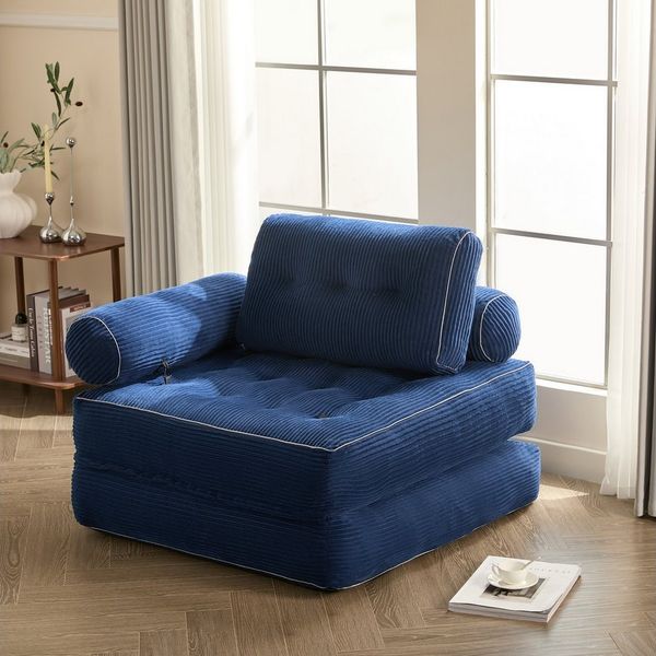 LITBIRD Schlafsofa faltbar, 4-in-1 Multifunktionssofa, Sitzsack-Sofa, Relaxsessel, 1 Teile, Spielsofa & Gästebett für kleine Räume