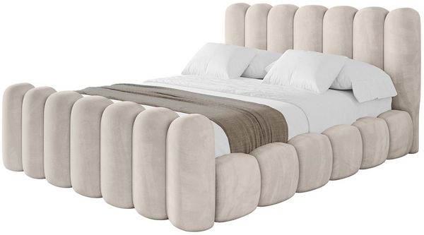 ALTDECOR Polsterbett SENA-Z (Polsterbett mit Bettkasten und Lattenrost, Boxbett ohne Matratze), Doppelbett mit Stauraum, Bett mit Kopfteil