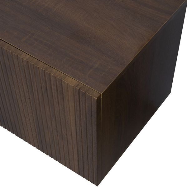 TV-Schrank B 180 x T 38 x H 50 cm aus MDF, Schwarz Hochglanz/Natur, 4 Türen Bild 10