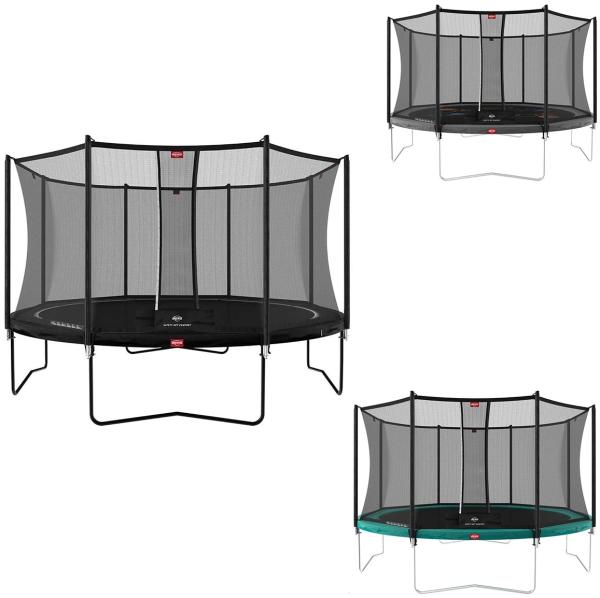 Berg 'Favorit Regular' Trampolin, 430 cm Durchmesser, ab 6 Jahren, bis 120 kg belastbar, inkl. Sicherheitsnetz 'Comfort', schwarz