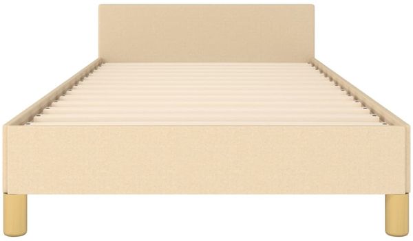 Einzelbett mit Kopfteil Stoff Creme 90x200 cm [3125273] Bild 6