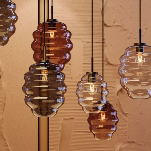 s.luce Echos Galerieleuchte 8-flammig Ø 80cm Baldachin Ø 18cm Rauch, Schwarz Bild 9