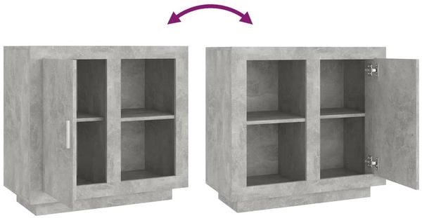 vidaXL Sideboard Betongrau 80x40x75 cm 811830 Bild 8