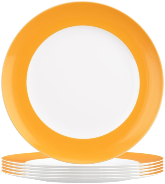 Seltmann Weiden Liberty Pure Colors Frühstücksteller ø 22,5 cm 6er Set - Mango Orange