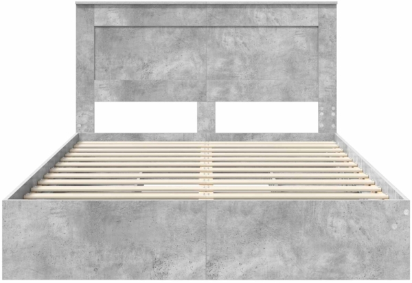 vidaXL Aufbewahrungsbett Beton Grau 160x200 cm Holzwerkstoff 3410231 Bild 7