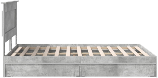 vidaXL Aufbewahrungsbett Beton Grau 160x200 cm Holzwerkstoff 3410231 Bild 8