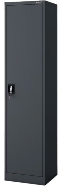 Aktenschrank abschließbar ALEX - 5 Ebenen verstellbar, Flügeltüren | Metallschrank Werkstatt Mehrzweckschrank Büroschrank aus Stahl Werkzeugschrank, 185x45x40cm Anthrazit