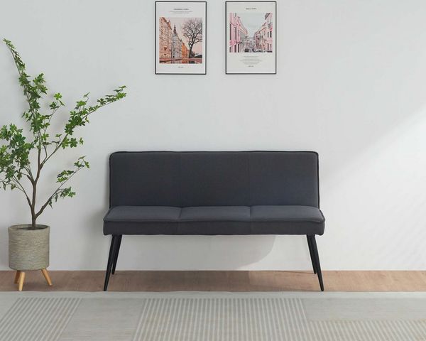 OTTO home Essbank Ianna, schwarze Metallbeine, pflegeleichtem Webstoff Bezug, Breite 140 cm