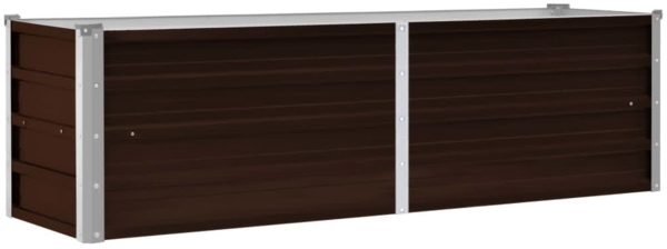 vidaXL Garten-Hochbeet Braun 160 x 40 x 45 cm Verzinkter Stahl 45718