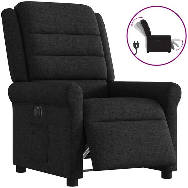 vidaXL Relaxsessel Elektrisch Schwarz Stoff 3303296