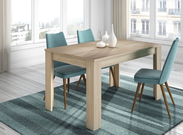 Ausziehbarer Esstisch, Farbe Kanadische Eiche, Maße 140 x 78 x 90 cm