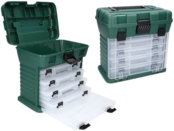 MIKADO Total Fishing Transportbehälter Box für Zubehör 27,5x17x26cm - Angeln Werkstatt Multifunktional, (1-St)