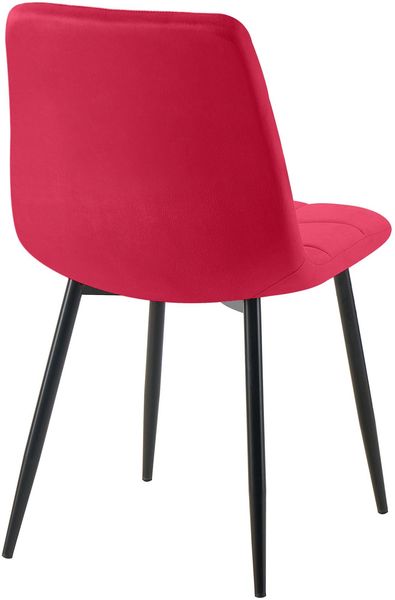 CLP 2er Set Esszimmerstuhl Tilde gepolstert mit Rückenlehne bis 150 kg belastbar,rot Samt Bild 7