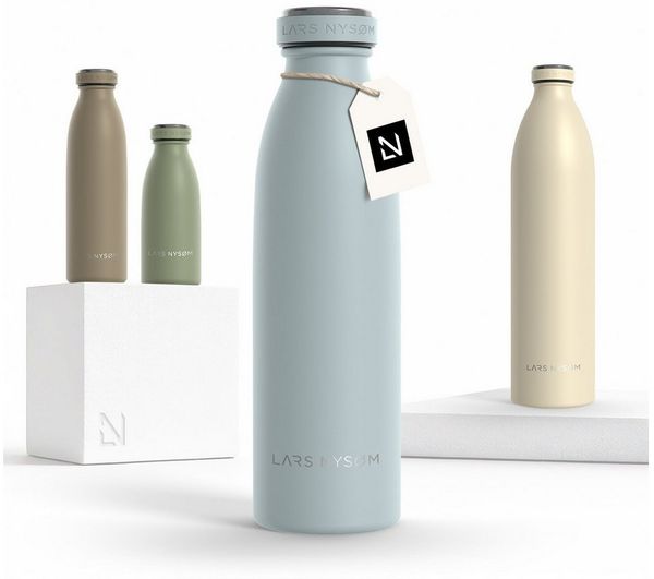 LARS NYSØM Thermoflasche Ren, Isolierflasche mit Vakuum Isolierung: 12h heiß / 24h kühl