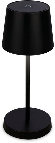 BRILONER – LED Tischlampe Kabellos, Dimmbare Nachttischlampe Touch, Schreibtischlampe, Leselampe, Tischleuchte Outdoor und Indoor, USB-C, Camping Lampe, Warmweißes Licht, Schwarz