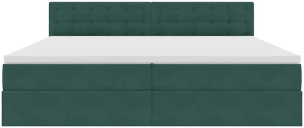 vidaXL Bett mit Stauraum und LED mit LED Dunkelgrün 200 x 200 cm Samt 3371538 Bild 8