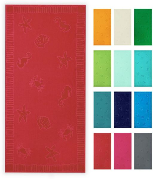 ZOLLNER Strandtuch, Frottier (1-St), 100 x 200 cm, 100% Baumwolle, vom Hotelwäschespezialisten