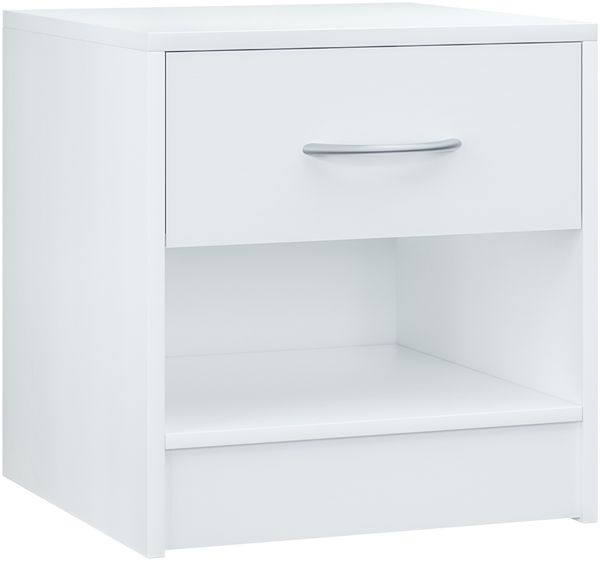 CASARIA® Nachttisch mit Schublade 41cm Weiß