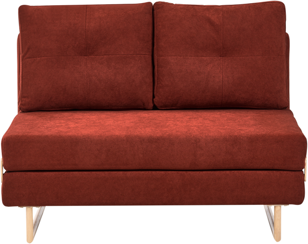 Schlafsofa 2-Sitzer JERSLEV Stoff Rot